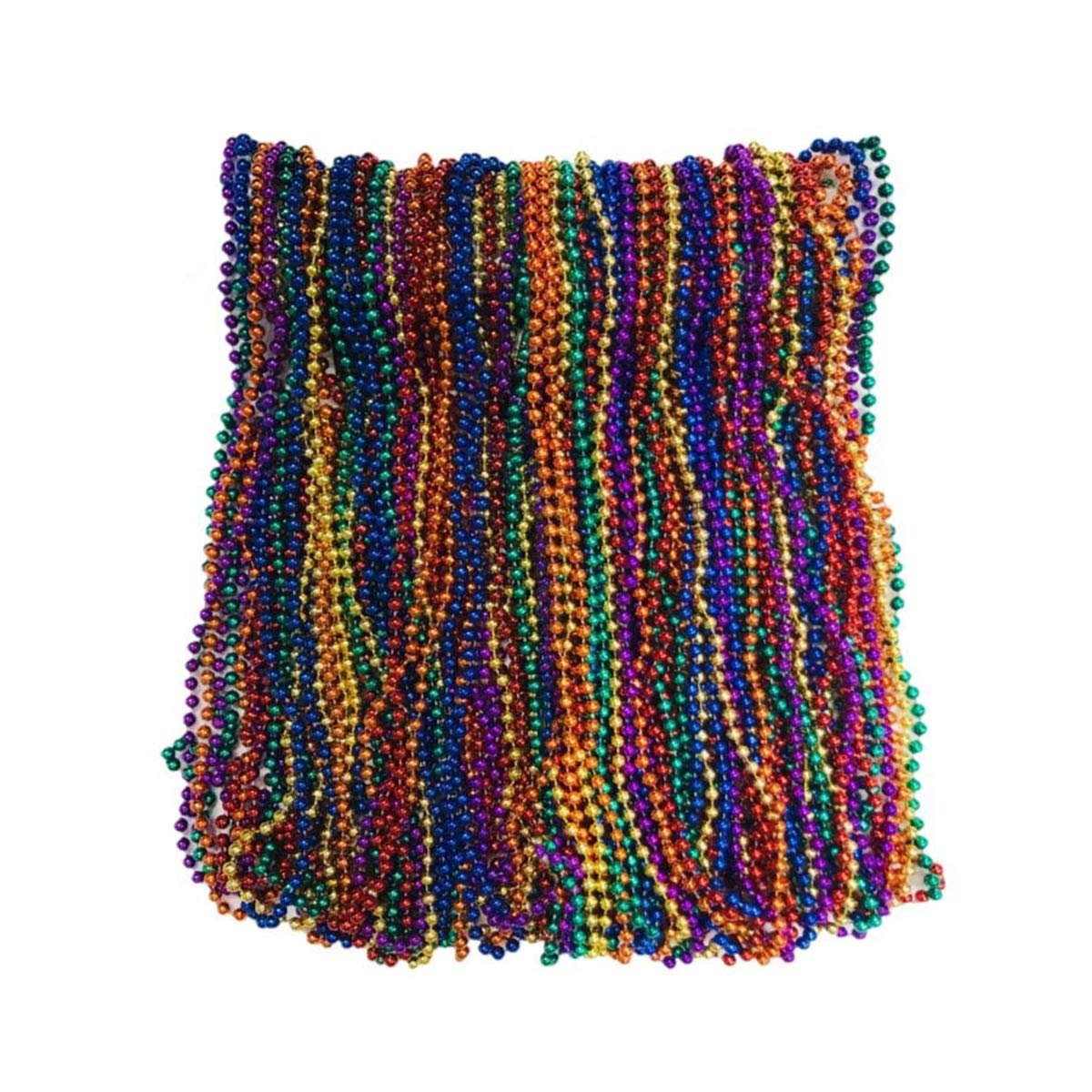 Mardi Gras Beads 33 inch 7mm, 6 Dozen, 72 Necklaces