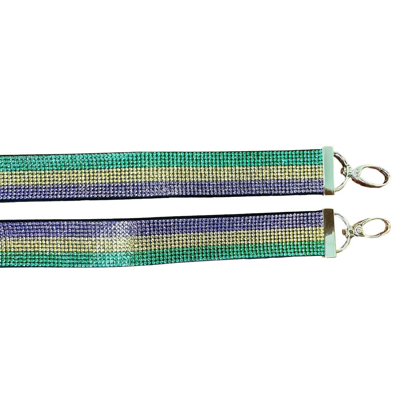 THE MARDI GRAS KREWE Handbag Crossbody Purse Strap, Shimmering Crossbody Strap for Shoulder Bag Strap Replacement, 23 inches Purple, Green, and Gold