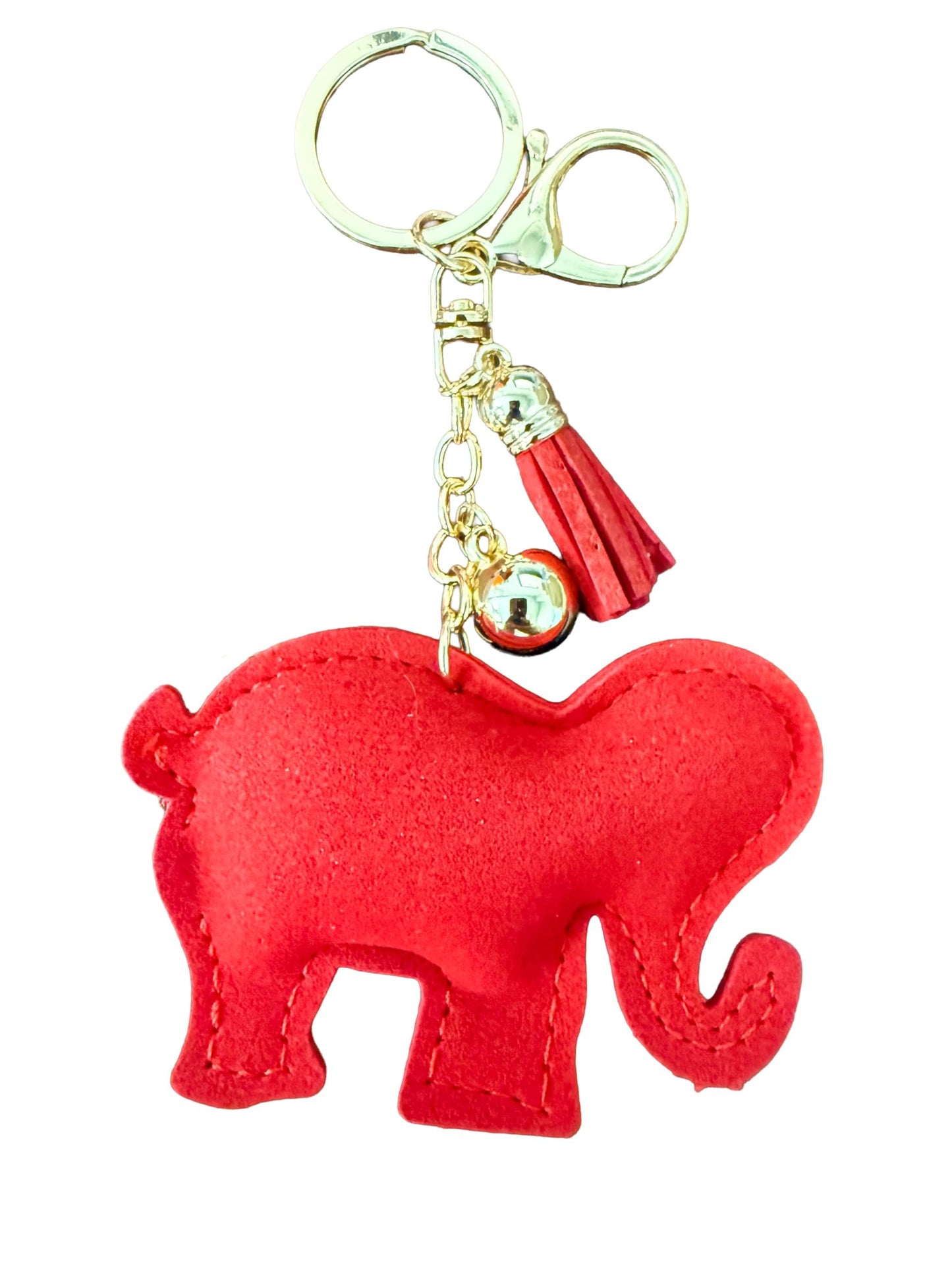 THE MARDI GRAS KREWE Elephant Keychain – Cute Elephant Key Ring for Women, Men, Kids – Bag Charm, Purse Accessory, Car Key Holder – Animal Keychain Gift for Elephant Lovers
