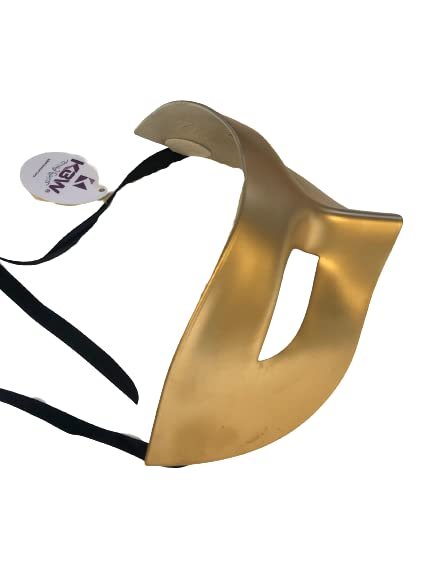 KBW Masquerade Gold Mardi Gras Mask- Masquerade Party, Ball, Halloween, Costume Party, Mens Venetian Mask, Half Face Masks