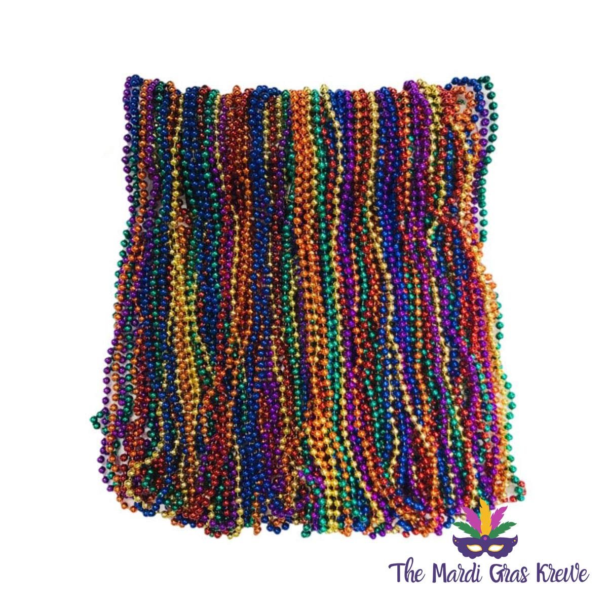 Mardi Gras Beads 33 inch 7mm, 6 Dozen, 72 Necklaces
