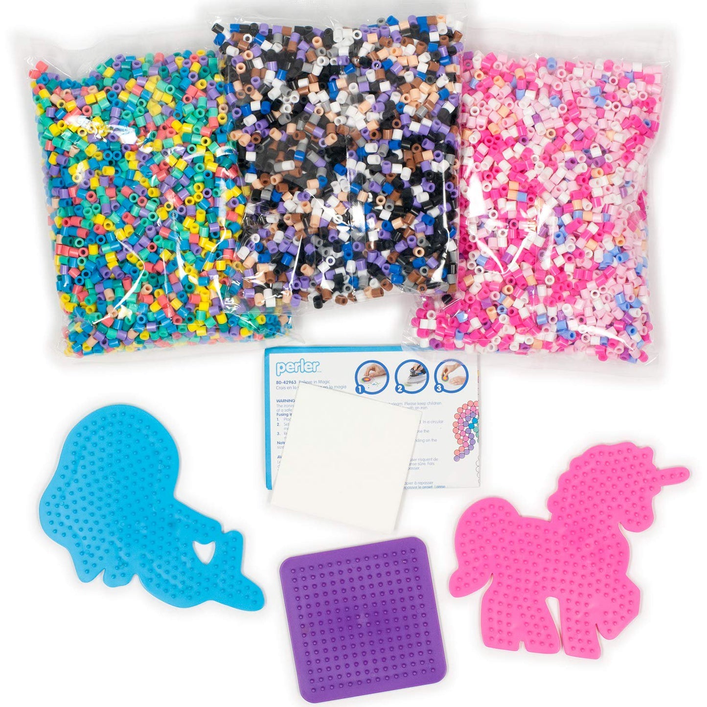Perler Mystical Creatures Fuse Bead Kit, 8505pc, 13 Patterns, Believe in Magic