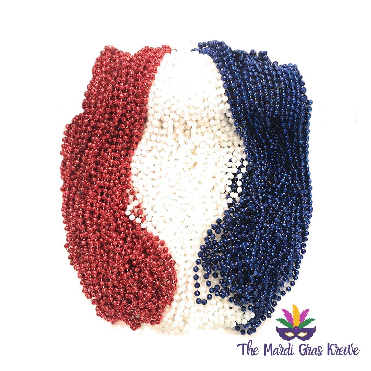 Mardi Gras Beads 33 inch 7mm, 6 Dozen, 72 Necklaces