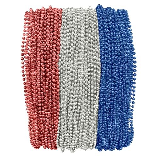 Mardi Gras Beads 33 inch 7mm, 6 Dozen, 72 Necklaces