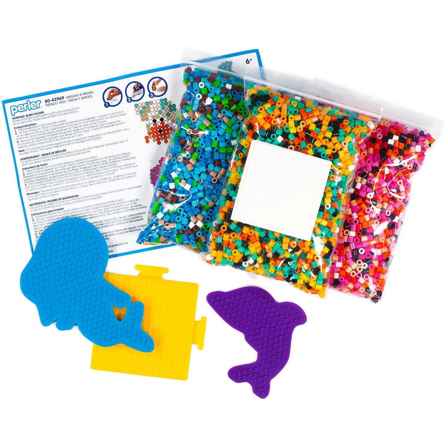 Perler Mermaid Themed Beads Bucket Kit, 8500pcs