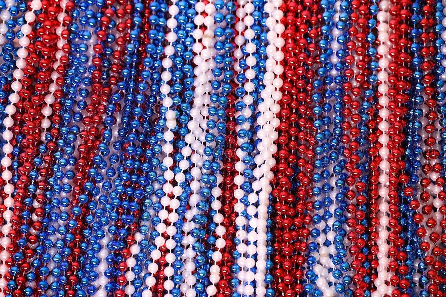 Mardi Gras Beads 33 inch 7mm, 12 Dozen, 144 Necklaces with Doubloon- Bulk Party Favors