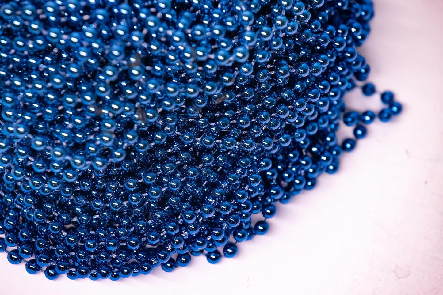 Mardi Gras Beads 33 inch 7mm, 12 Dozen, 144 Necklaces with Doubloon- Bulk Party Favors