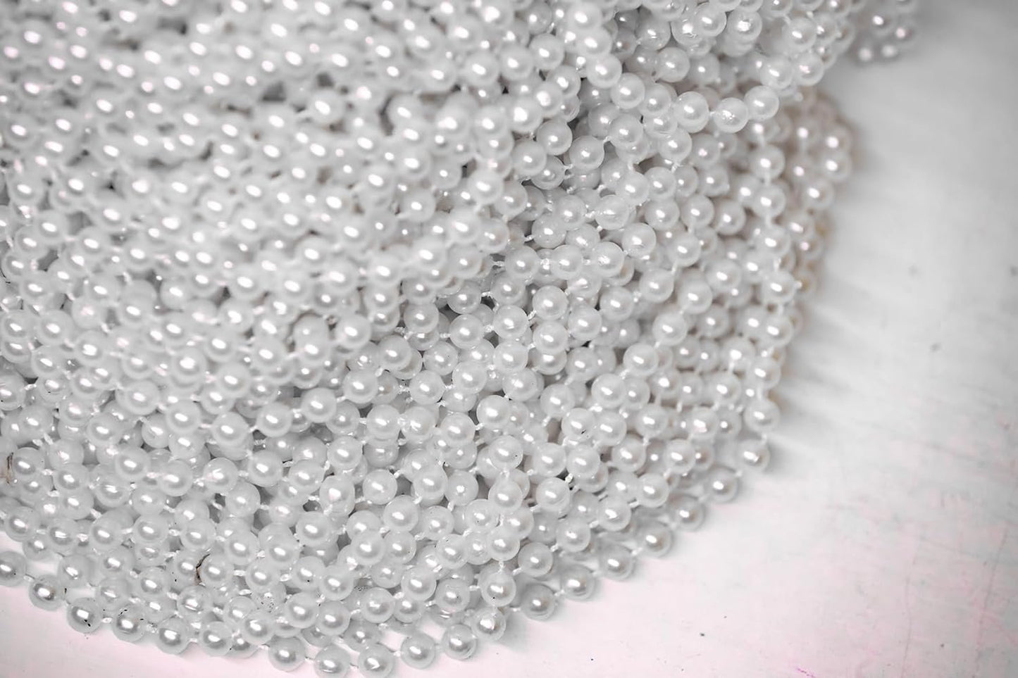 Mardi Gras Beads 33 inch 7mm, 12 Dozen, 144 Necklaces with Doubloon- Bulk Party Favors