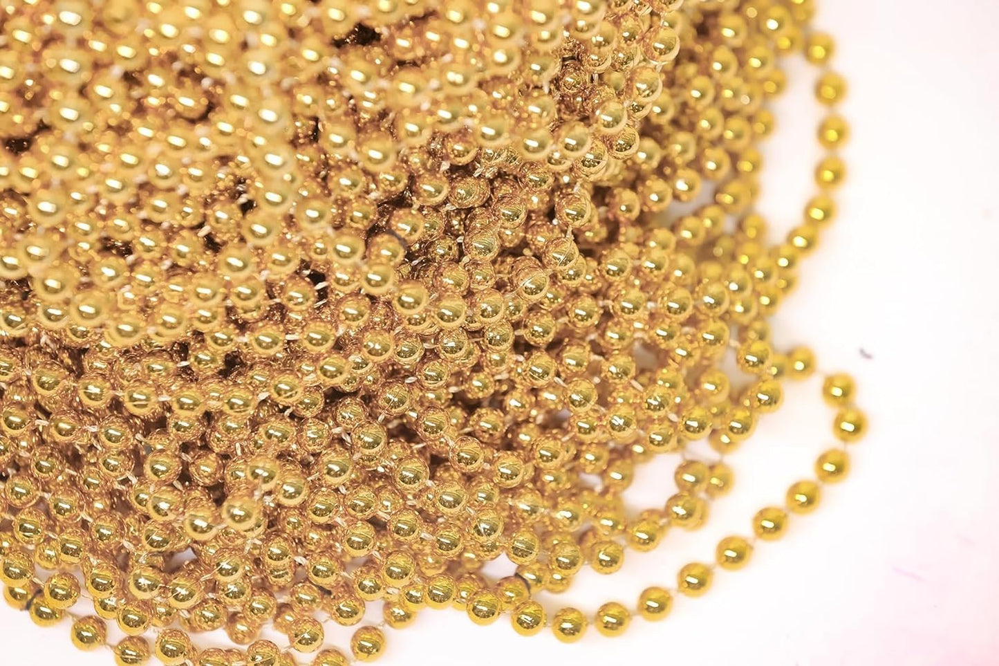 Mardi Gras Beads 33 inch 7mm, 12 Dozen, 144 Necklaces with Doubloon- Bulk Party Favors
