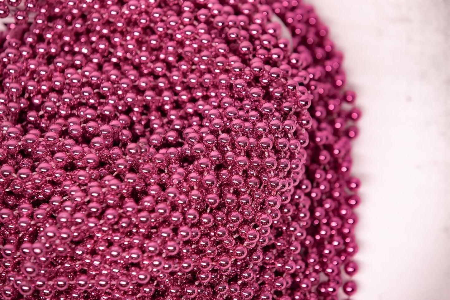 Mardi Gras Beads 33 inch 7mm, 12 Dozen, 144 Necklaces with Doubloon- Bulk Party Favors