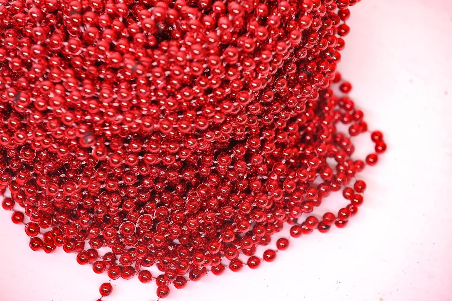 Mardi Gras Beads 33 inch 7mm, 12 Dozen, 144 Necklaces with Doubloon- Bulk Party Favors