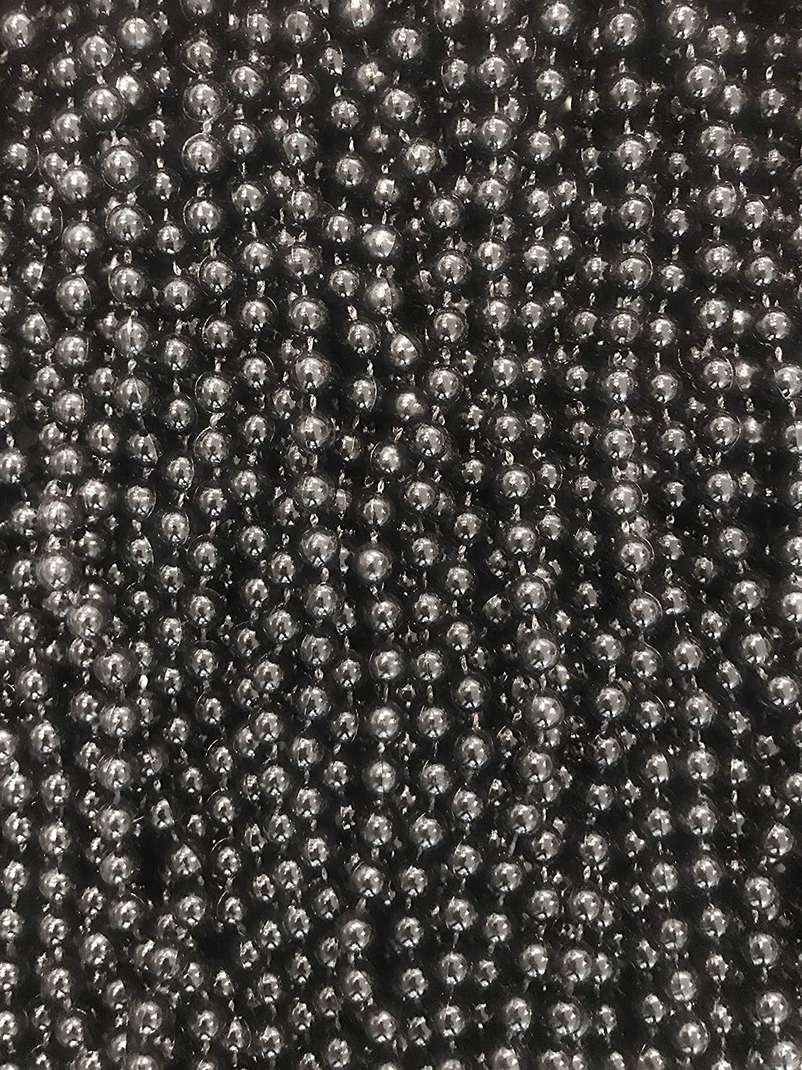 Mardi Gras Beads 33 inch 7mm, 12 Dozen, 144 Necklaces with Doubloon- Bulk Party Favors