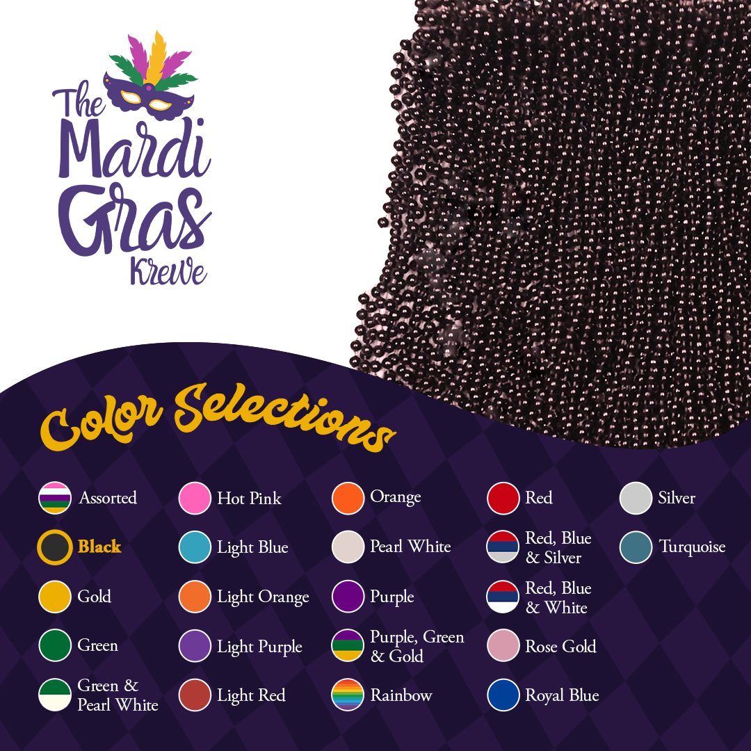 Mardi Gras Beads 33 inch 7mm, 12 Dozen, 144 Necklaces with Doubloon- Bulk Party Favors