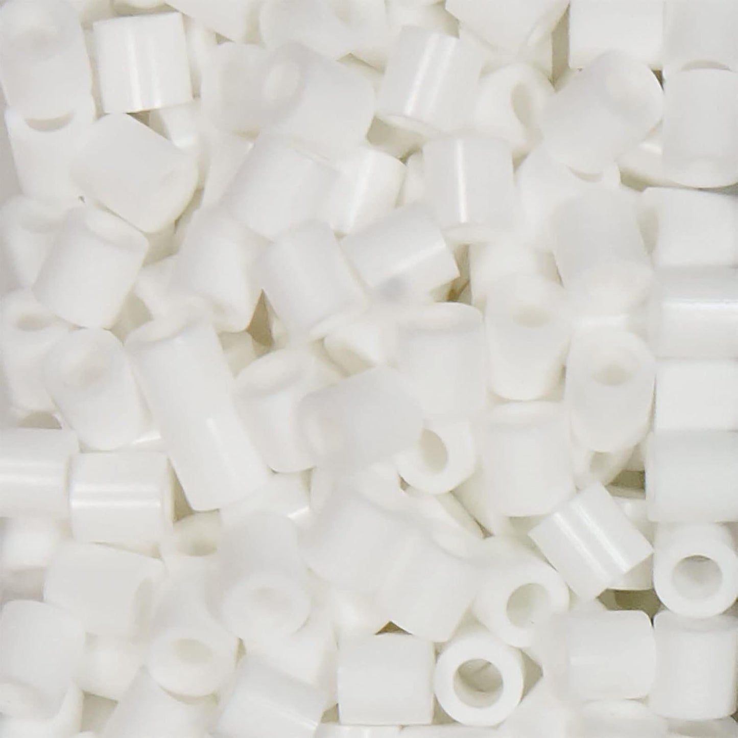 Perler White Fuse Beads for Kids and Adults Crafts, 5mm Hollow Plastic Iron Beads Bulk Refill Bag, Non-Toxic, Compatible with Perler Pegboards, 1000pcs