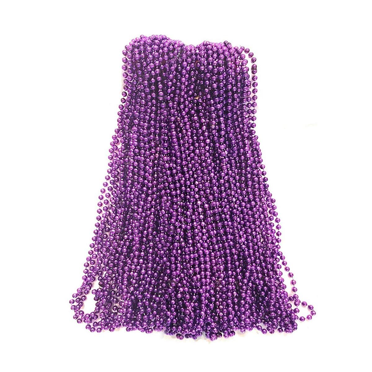 Mardi Gras Beads 33 inch 7mm, 6 Dozen, 72 Necklaces