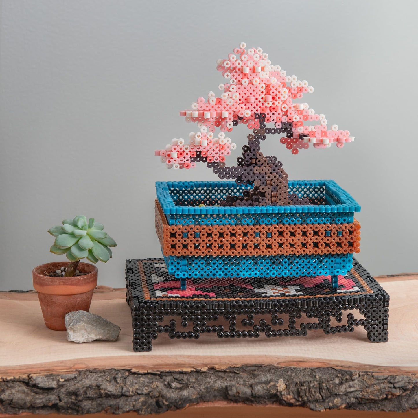 Perler 80-57232 Cherry Blossom Bonsai 3D Fused Bead Craft Activity Kit, Multicolor, 8007 Pieces