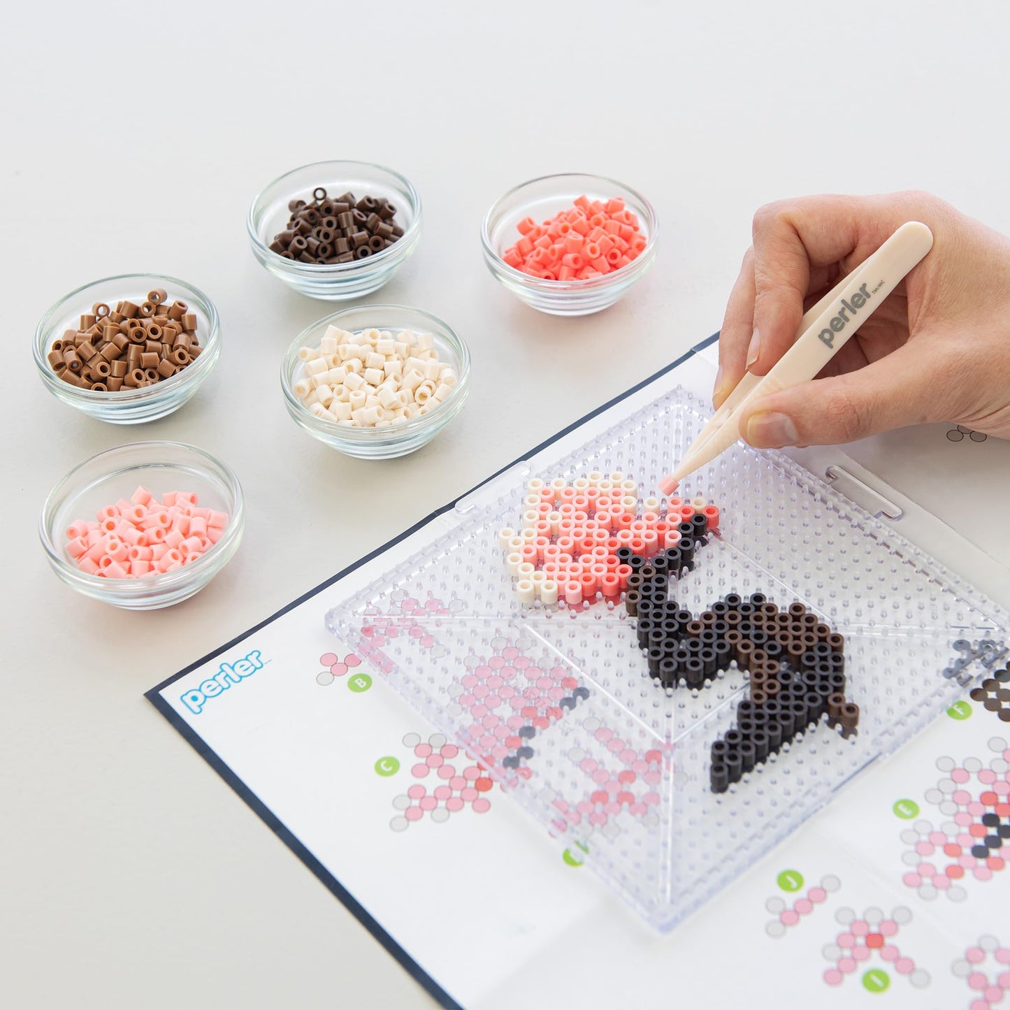 Perler 80-57232 Cherry Blossom Bonsai 3D Fused Bead Craft Activity Kit, Multicolor, 8007 Pieces