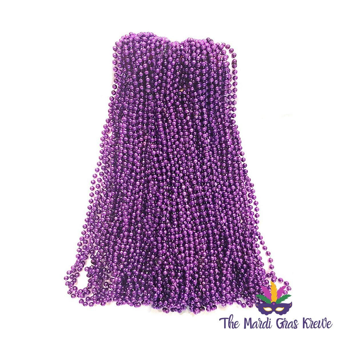 Mardi Gras Beads 33 inch 7mm, 6 Dozen, 72 Necklaces