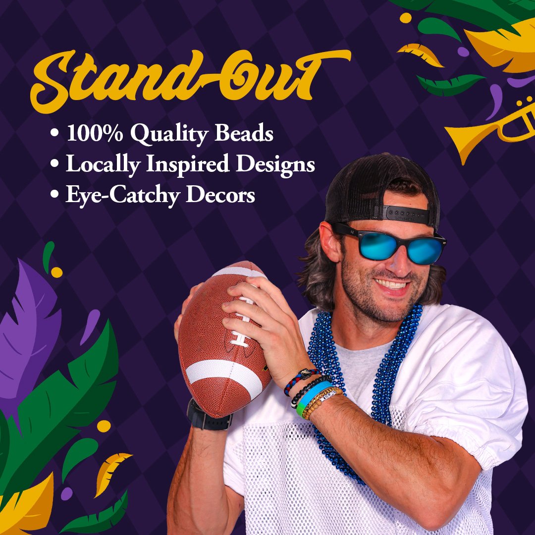 Mardi Gras Beads 33 inch 7mm, 12 Dozen, 144 Necklaces with Doubloon- Bulk Party Favors