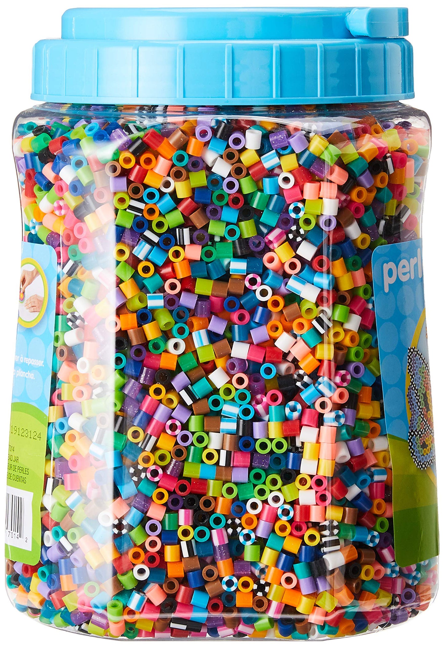 Perler Fun Fusion Bead Jar - 18,000 Multicolor Fuse Beads Bulk Set with Storage