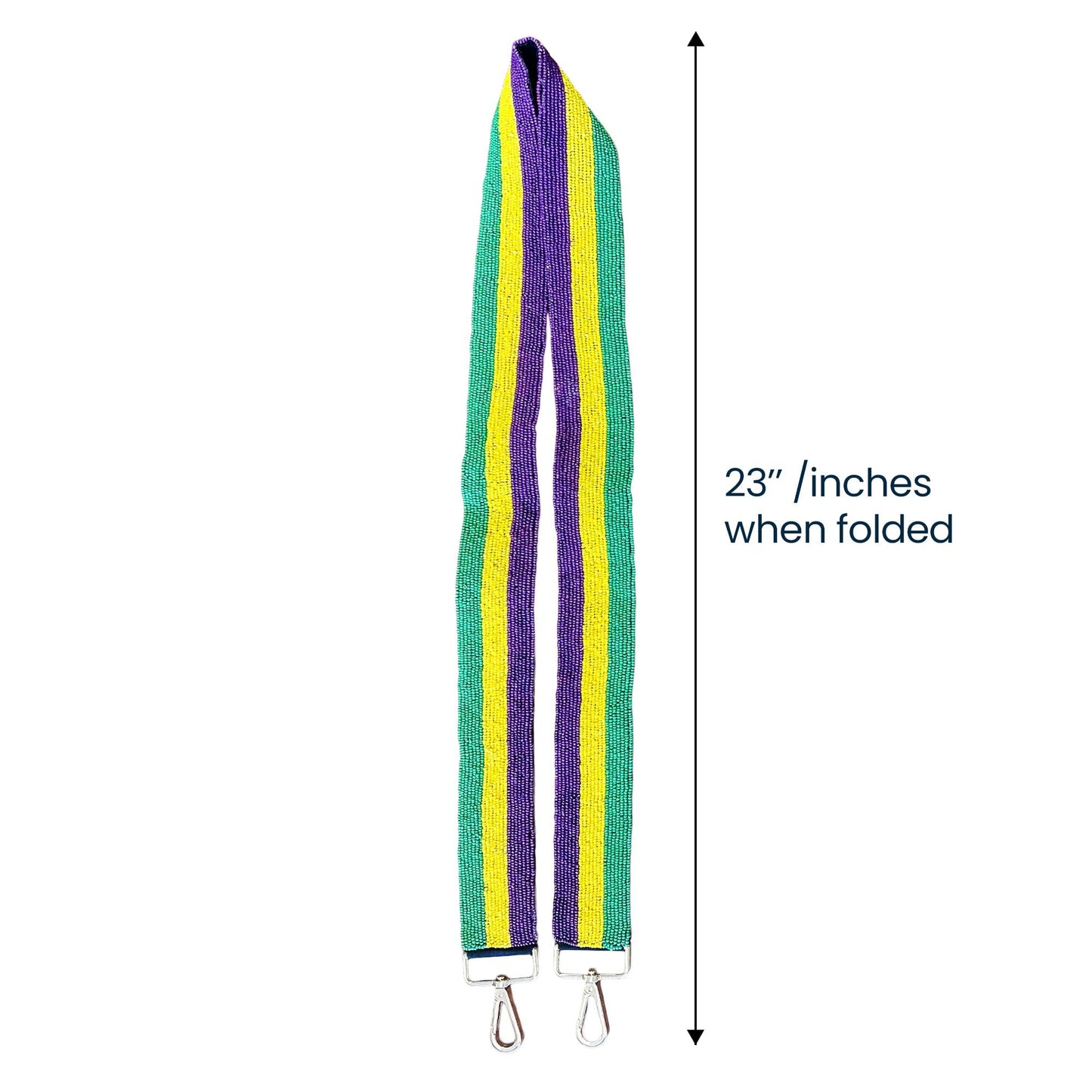 THE MARDI GRAS KREWE Handbag Crossbody Purse Strap, Shimmering Crossbody Strap for Shoulder Bag Strap Replacement, 23 inches Purple, Gold, and Green