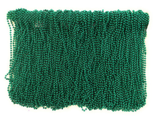 THE MARDI GRAS KREWE Green Mardi Gras Beads - 33 Inch, 120 Pieces