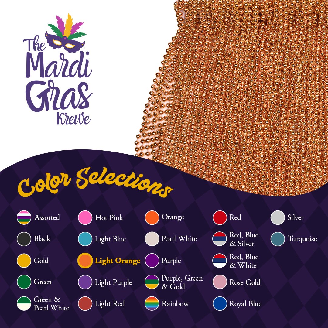 Mardi Gras Beads 33 inch 7mm, 12 Dozen, 144 Necklaces with Doubloon- Bulk Party Favors