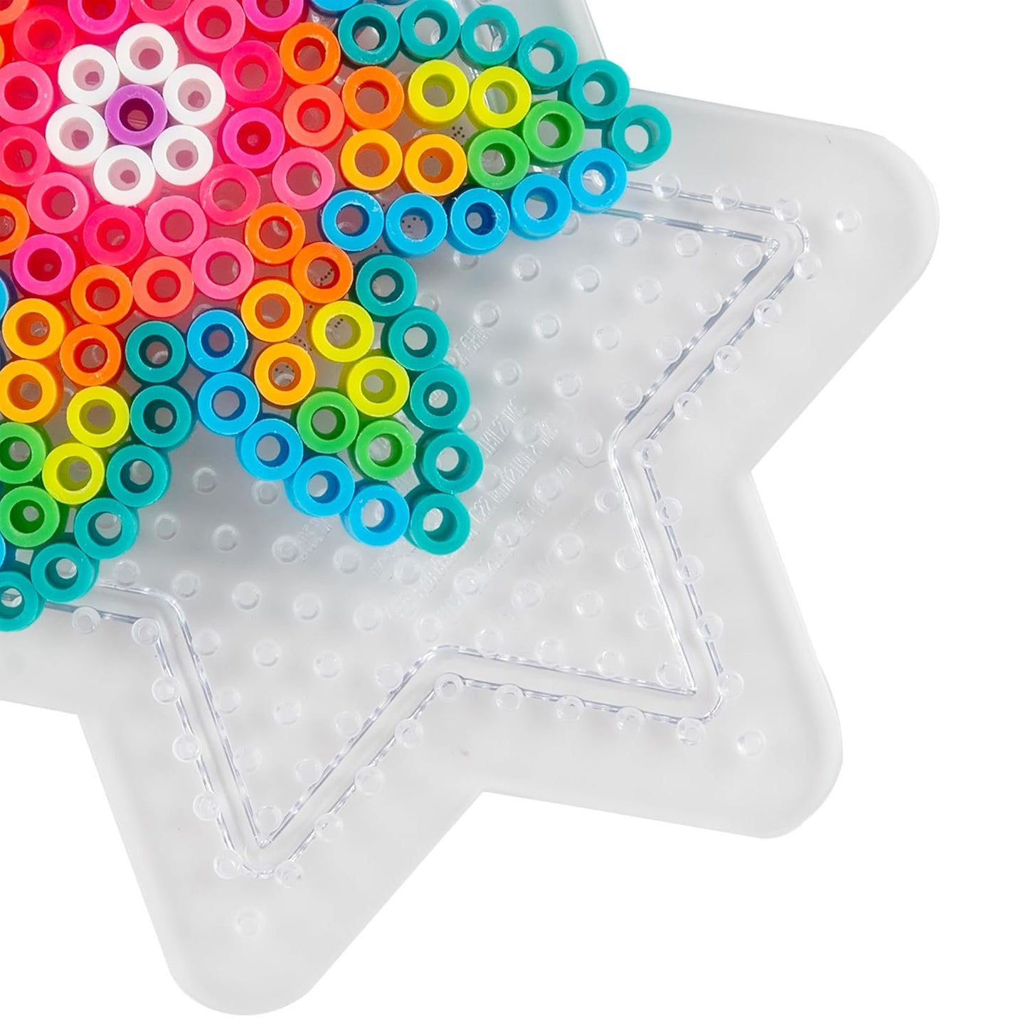 Perler Assorted Clear Plastic Pegboards for Fuse Bead Kids Crafts, 5 Shapes with Reusable Ironing Paper, 6 Piece Set