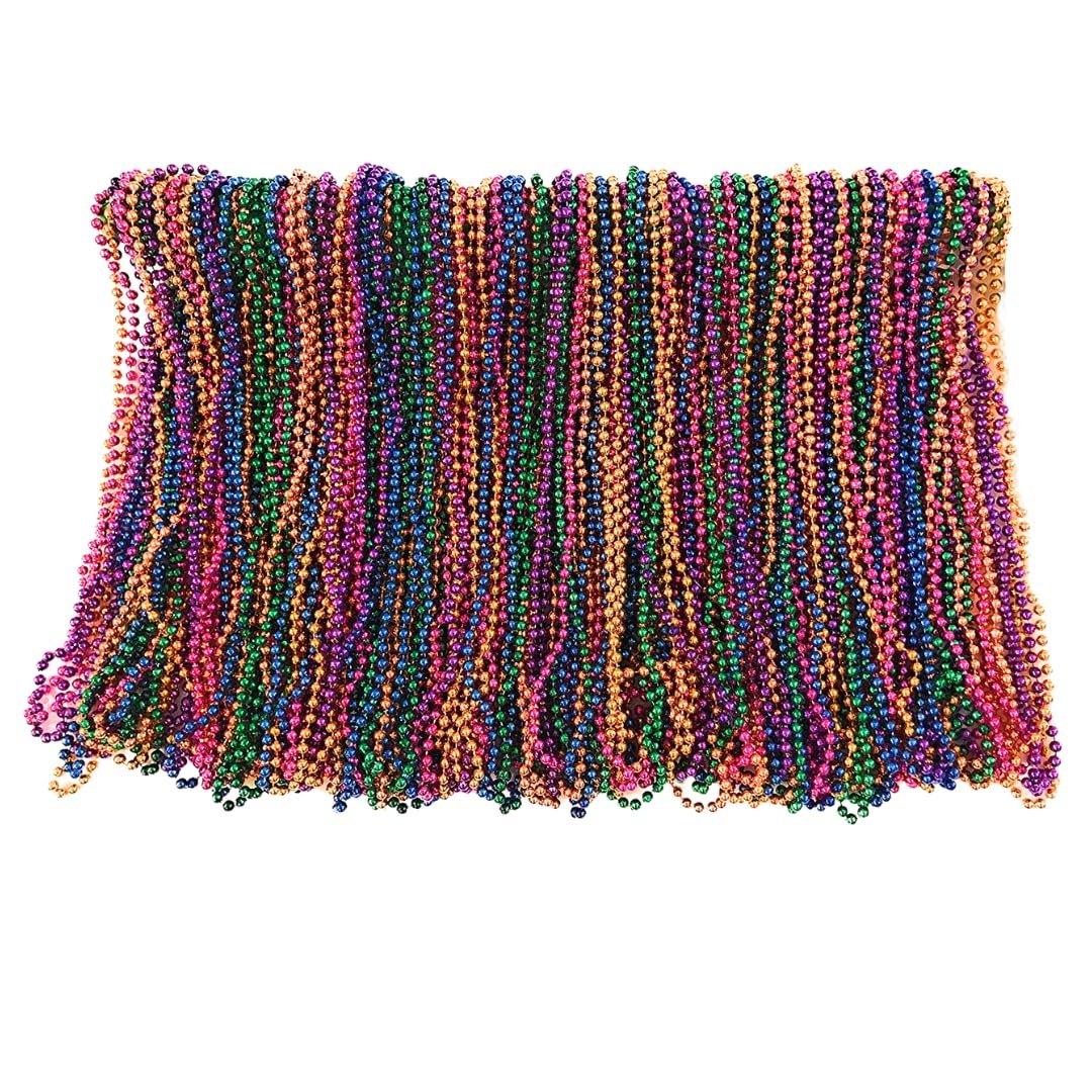 THE MARDI GRAS KREWE Green Mardi Gras Beads - 33 Inch, 120 Pieces