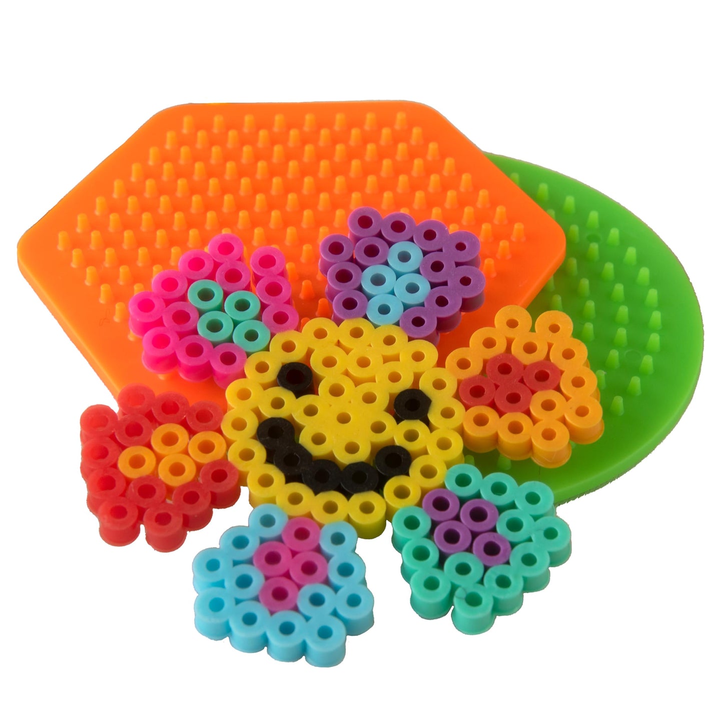 Perler 80-42988 Daisy Love Big Bucket Fused Bead Activity Kit with 16 Unique Patterns, Multicolor, 8505 Pieces