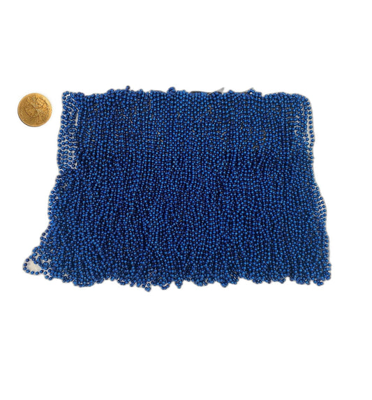 Mardi Gras Beads 33 inch 7mm, 12 Dozen, 144 Necklaces with Doubloon- Bulk Party Favors