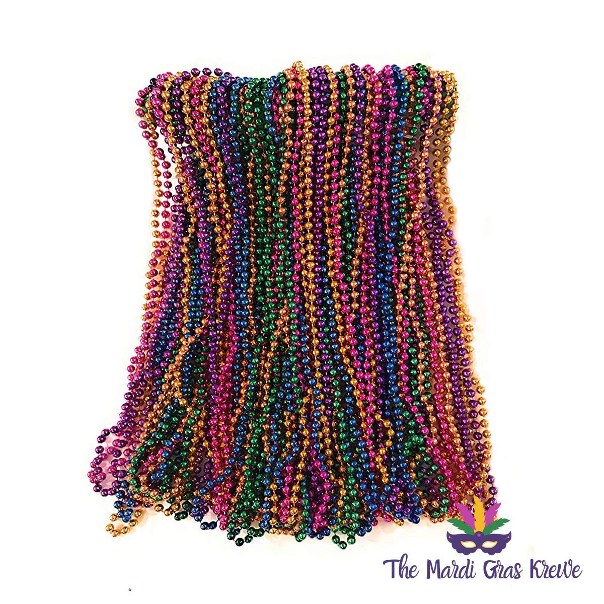 Mardi Gras Beads 33 inch 7mm, 6 Dozen, 72 Necklaces