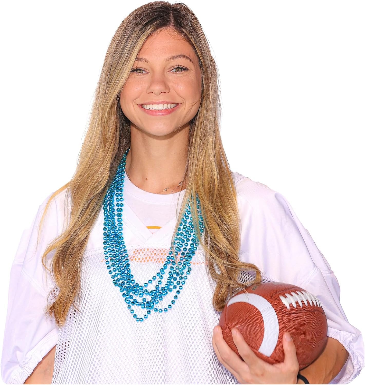 Mardi Gras Beads 33 inch 7mm, 12 Dozen, 144 Necklaces with Doubloon- Bulk Party Favors