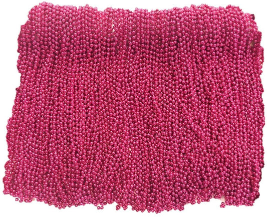 Mardi Gras Beads Red, White, Blue - 33 inch 7mm, 10 Dozen, 120 Pieces