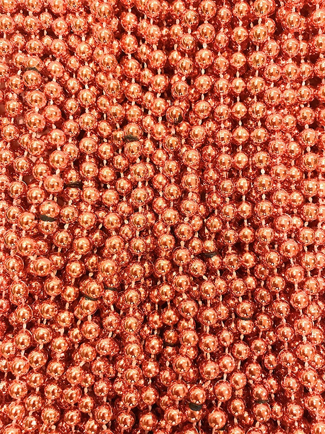 Mardi Gras Beads 33 inch 7mm, 12 Dozen, 144 Necklaces with Doubloon- Bulk Party Favors